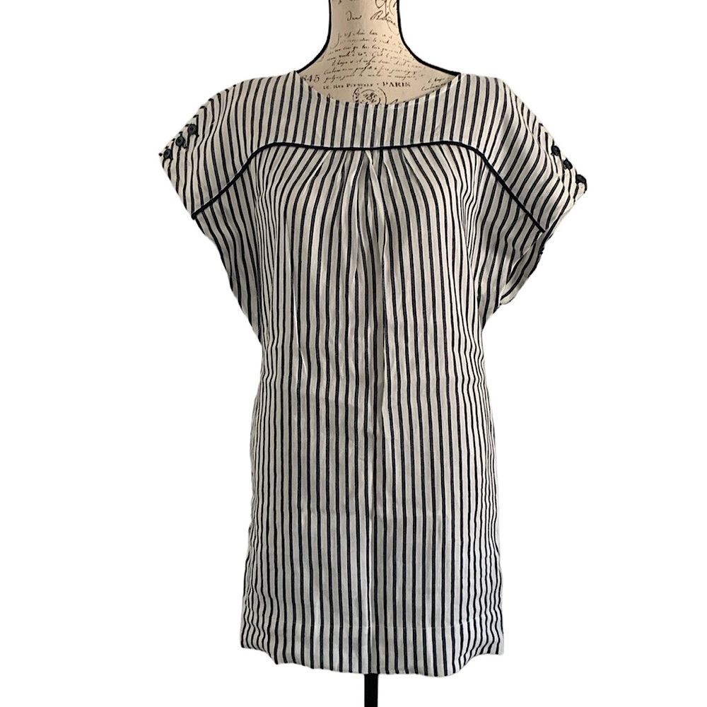 Zara basic blue and white stripe dress | XS